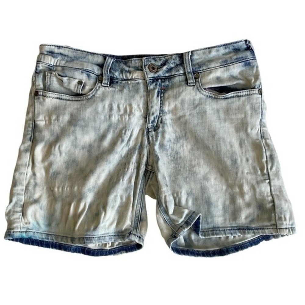 HUGO BOSS ORANGE Women’s Acid Wash Denim Jean Shorts US 28 Blue White